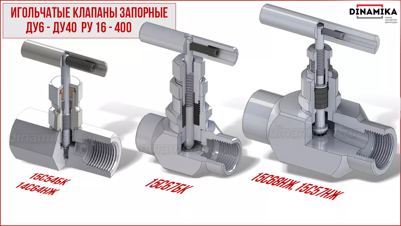 Резьбовые клапаны игольчатые муфтовые в Красногорске